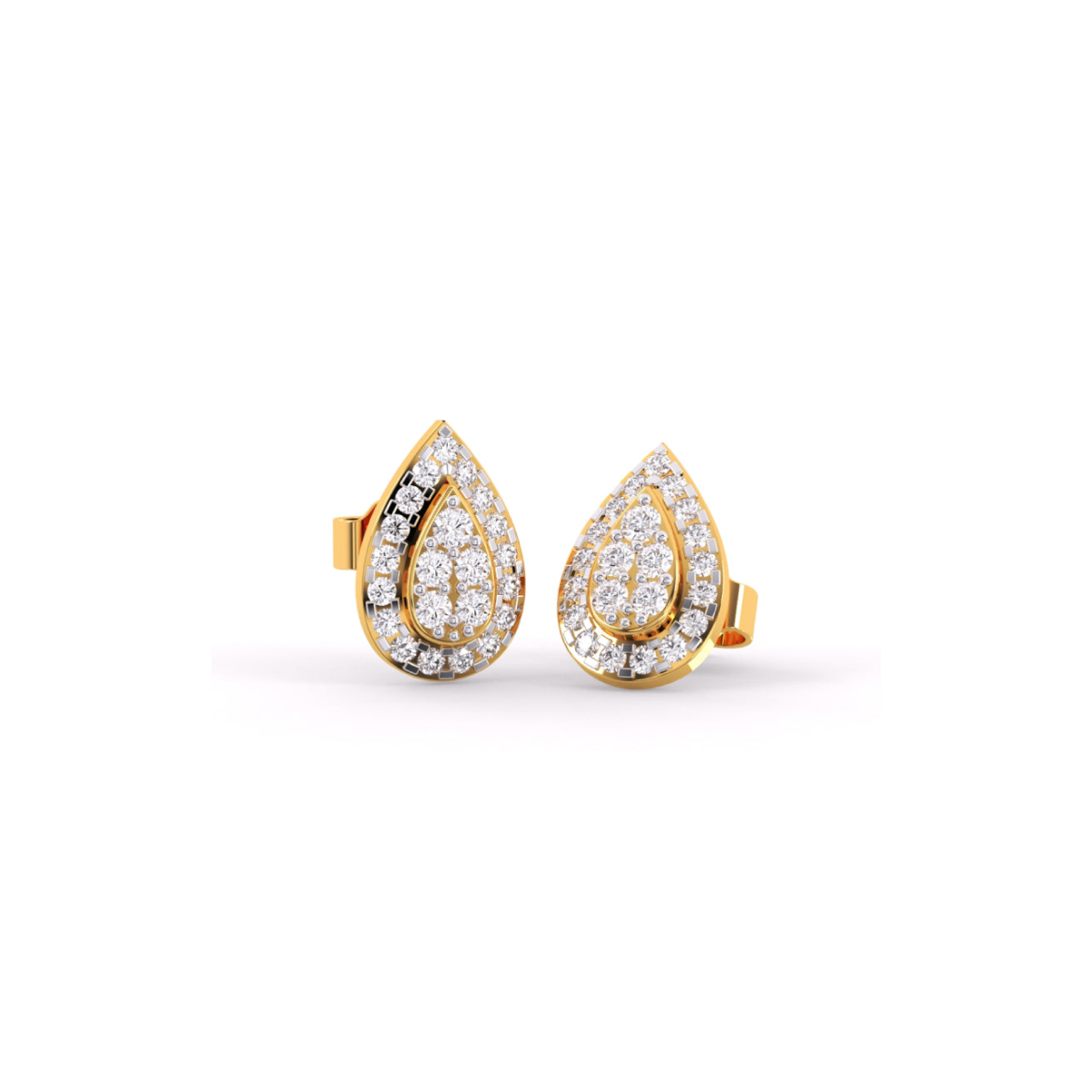 Latest Tear Drop Diamond Girls Earrings